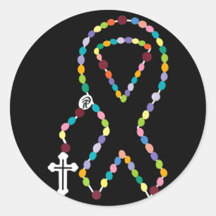Alle Krebsfragen über alle Ribbons hinweg Runder Aufkleber