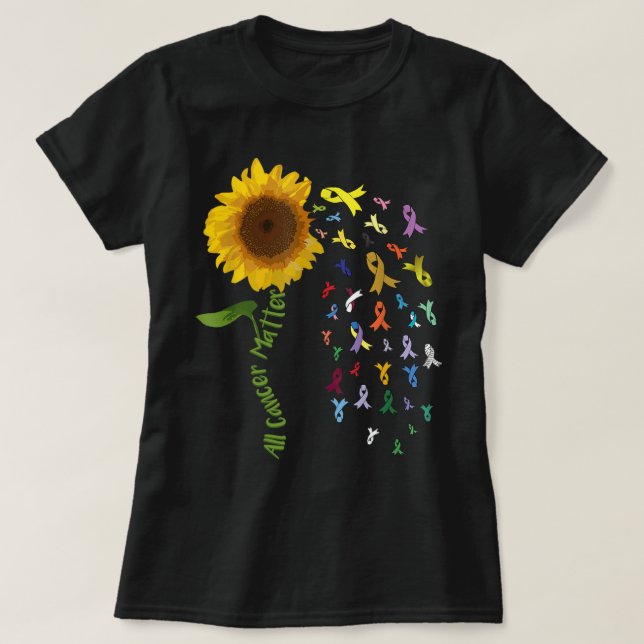 Alle Krebsfragen unterstützen den Weltkrebs T-Shirt (Design vorne)