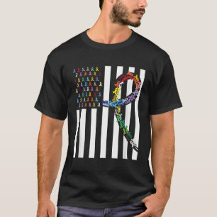 Alle Krebsthemen Sensibilisierung für das Flaggenk T-Shirt