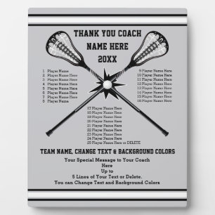 Alle Lacrosse Coach Geschenke, Teamfarbe Fotoplatte