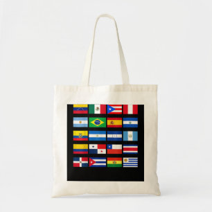 Alle lateinamerikanischen Flaggen Latino Hispanic Tragetasche