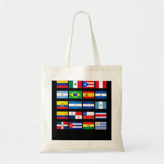 Alle lateinamerikanischen Flaggen Latino Hispanic  Tragetasche