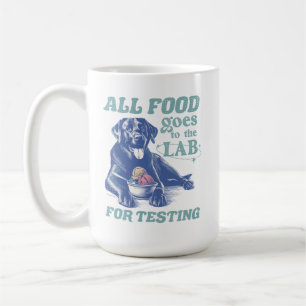 Alle Lebensmittel werden in das schwarze Labor geb Kaffeetasse