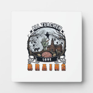Alle Lehrer lieben Gehirne Halloween Zombie Hand H Fotoplatte