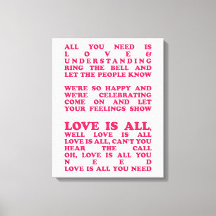 Alle Liebe ist - Roger-Klee-Lied-Texte Leinwanddruck