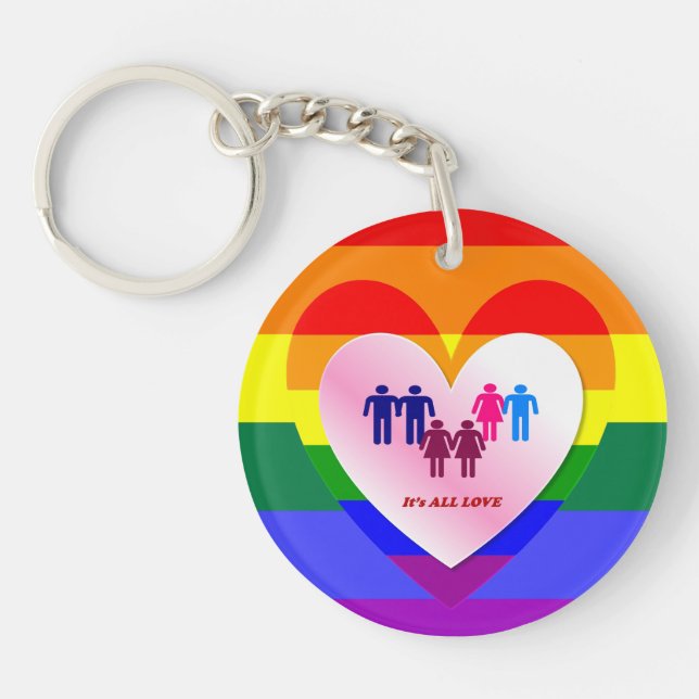 Alle Liebe Prix Heart Paare Schlüsselanhänger (Vorderseite)