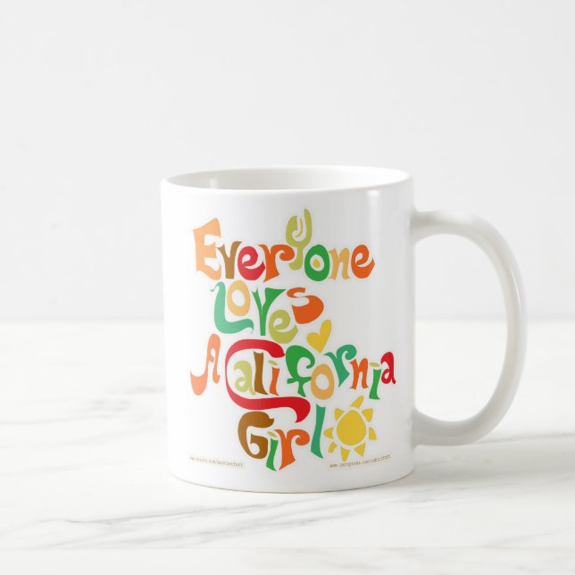 Alle Lieben California Girls Kaffeetasse (Rechts)