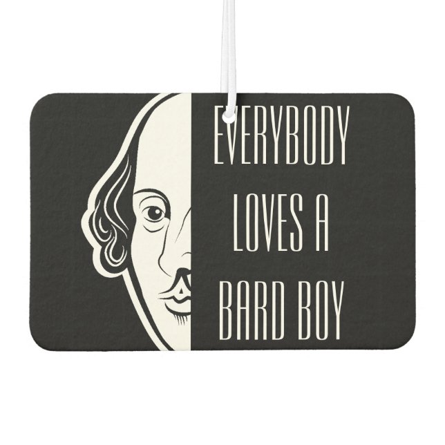 Alle Lieben ein Bard Boy Shakespeare Thespian Autolufterfrischer (Vorderseite)