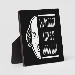 Alle Lieben ein Bard Boy Shakespeare Thespian Fotoplatte