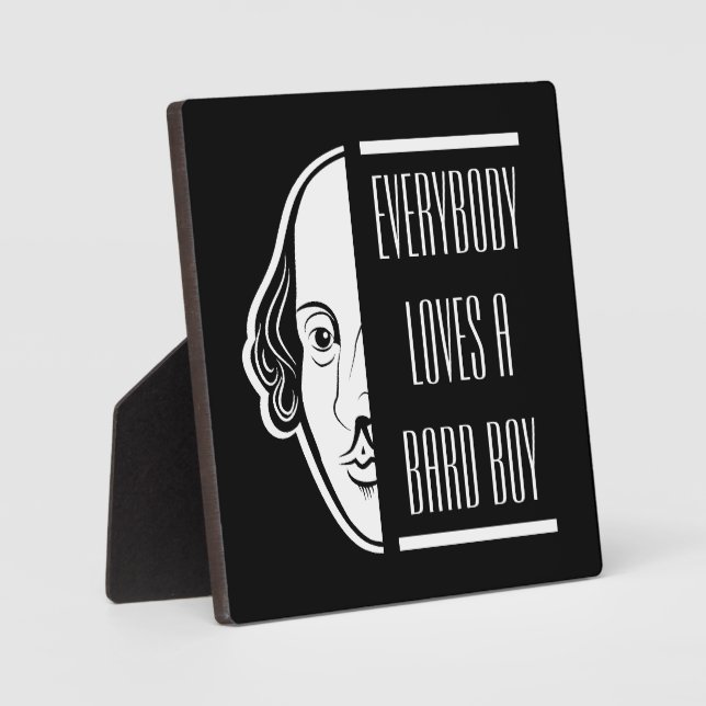 Alle Lieben ein Bard Boy Shakespeare Thespian Fotoplatte (Vorderseite)
