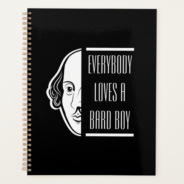 Alle Lieben ein Bard Boy Shakespeare Thespian Planer (Vorderseite)