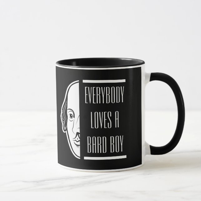 Alle Lieben ein Bard Boy Shakespeare Thespian Tasse (Rechts)