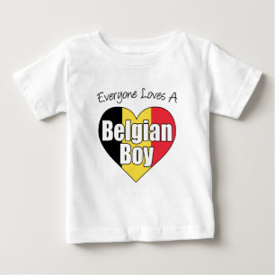 Alle Lieben ein belgischer Junge Baby T-shirt