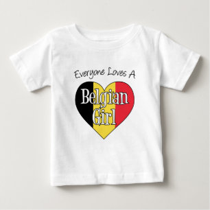 Alle Lieben ein belgisches Mädchen Baby T-shirt