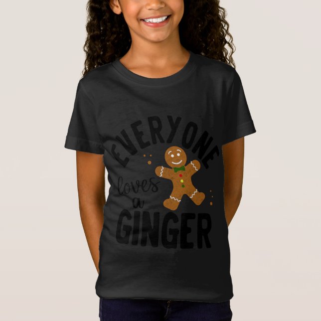 Alle Lieben Ein Ginger Lebkuchen Mann Weihnachten T-Shirt (Vorderseite)