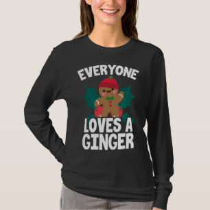 Alle Lieben ein Ingwer Weihnachtsgingerbrot Mann T-Shirt