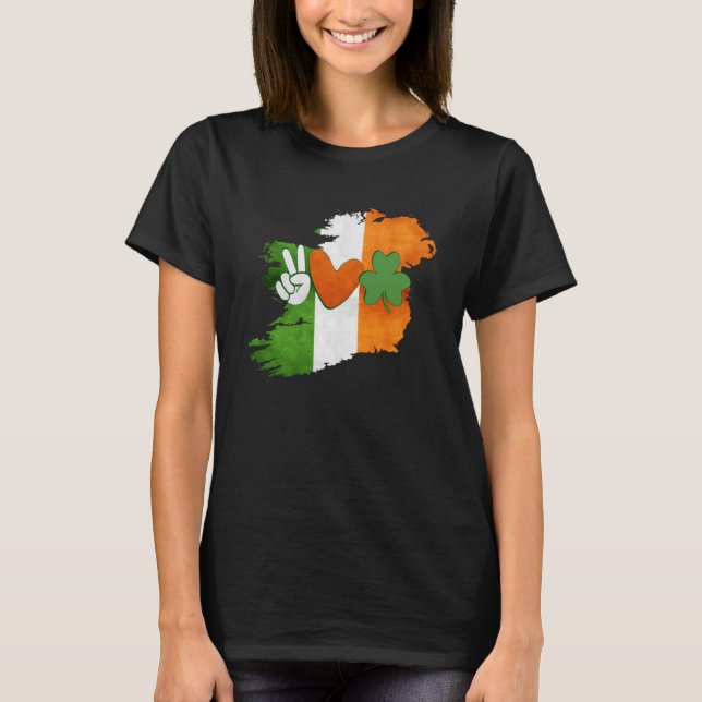 Alle Lieben ein irisches Mädchen, irische Flagge T-Shirt (Vorderseite)
