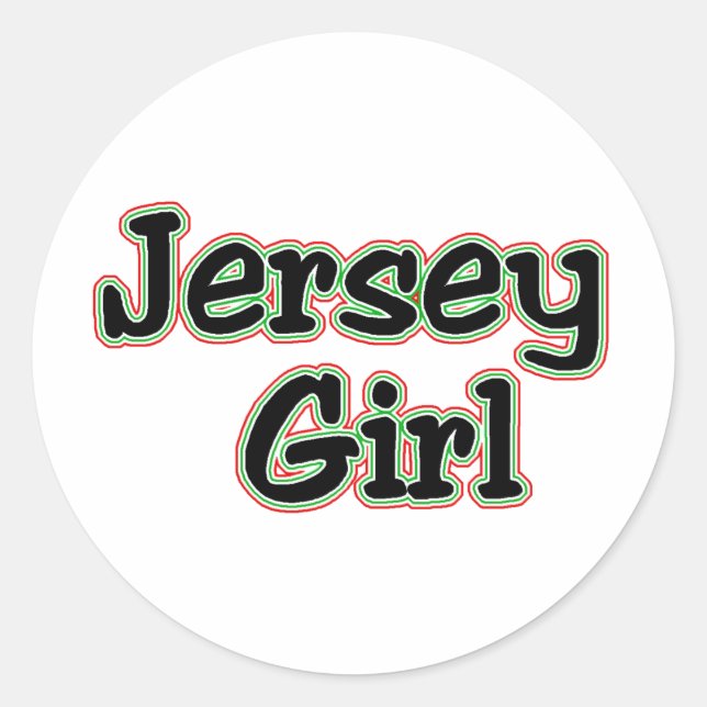 Alle Lieben ein Jersey Girl Runder Aufkleber (Vorderseite)