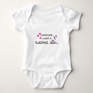 Alle Lieben ein Surfer Girl Baby Strampler