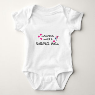 Alle Lieben ein Surfer Girl Baby Strampler