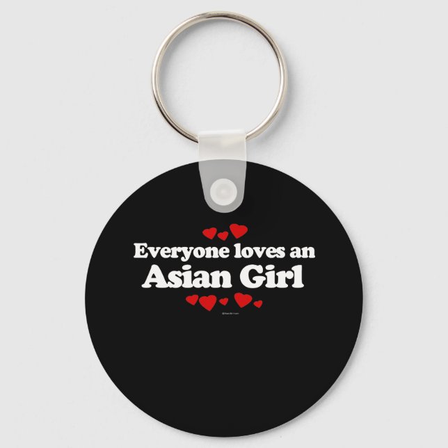 Alle Lieben einen asiatischen Girl-T - Shirt Schlüsselanhänger (Vorderseite)