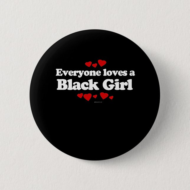 Alle Lieben einen Black Girl T - Shirt Button (Vorderseite)