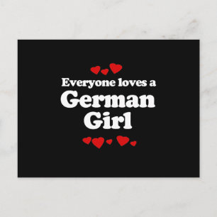 Alle Lieben einen deutschen Girl-T - Shirt Postkarte