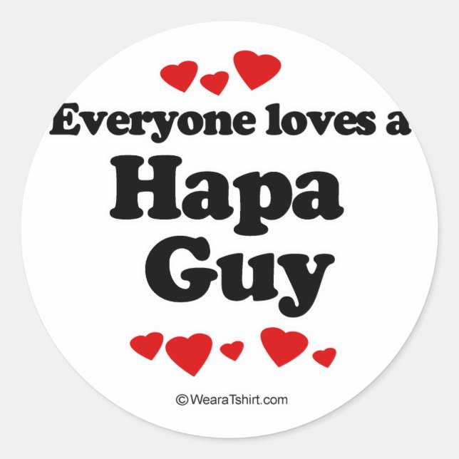 Alle Lieben einen Hapa-Typ Runder Aufkleber (Vorderseite)