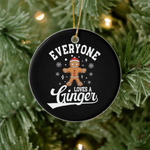 Alle Lieben einen Ingwer, Lebkuchen Weihnachten Keramik Ornament