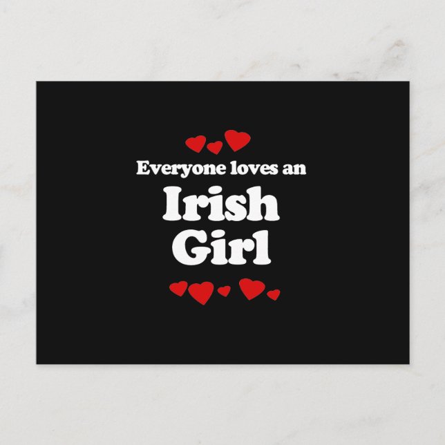Alle Lieben einen irischen Girl-T - Shirt Postkarte (Vorderseite)