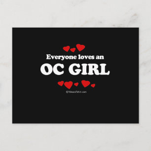 Alle Lieben einen OC Girl T - Shirt Postkarte