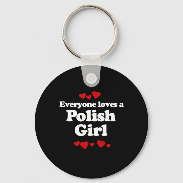 Alle Lieben einen polnischen Girl-T - Shirt Schlüsselanhänger (Vorderseite)