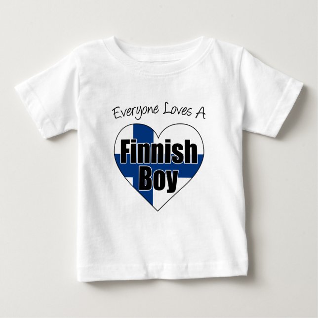 Alle Lieben Finnischer Junge Baby T-shirt (Vorderseite)