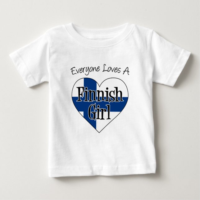 Alle Lieben Finnisches Mädchen Baby T-shirt (Vorderseite)
