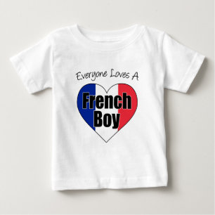 Alle Lieben Französischer Junge Baby T-shirt