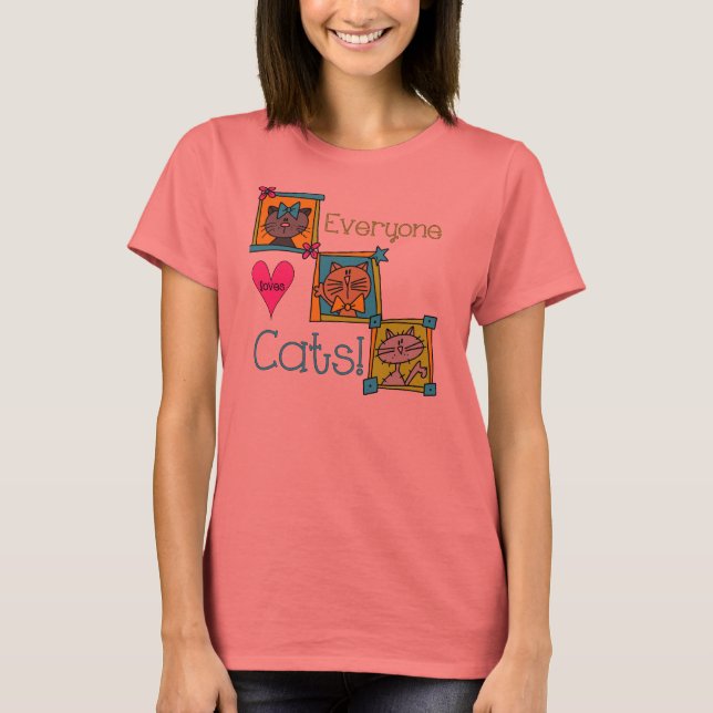 Alle Lieben Katzen T-Shirt (Vorderseite)