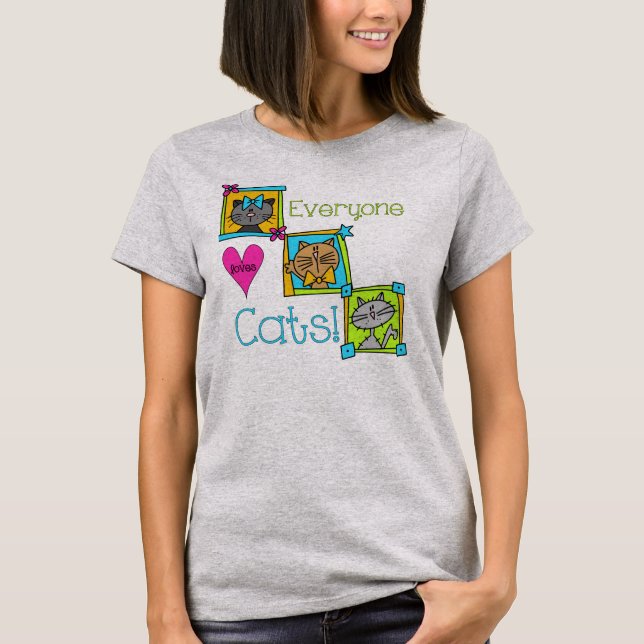 Alle Lieben Katzen T-Shirt (Vorderseite)
