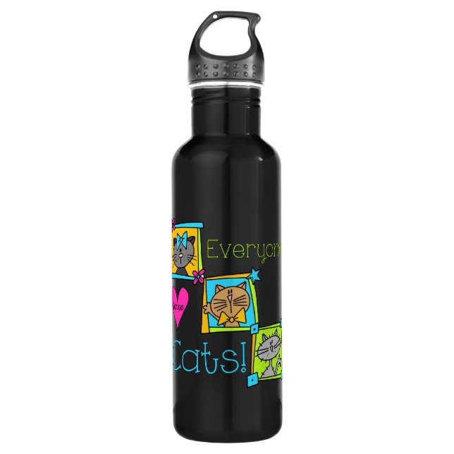Alle Lieben Katzen Trinkflasche (Vorderseite)