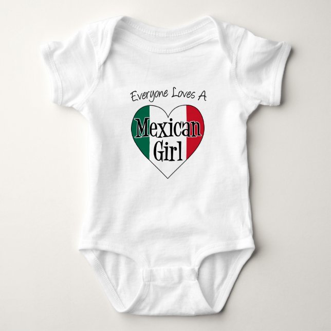 Alle Lieben Mexikanisches Mädchen Baby Strampler (Vorderseite)