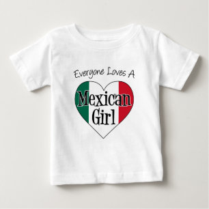 Alle Lieben Mexikanisches Mädchen Baby T-shirt