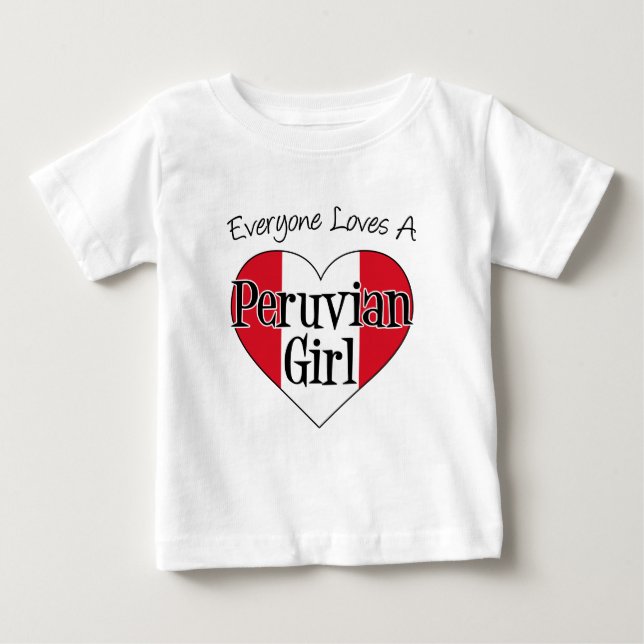 Alle Lieben Peruanisches Mädchen Baby T-shirt (Vorderseite)