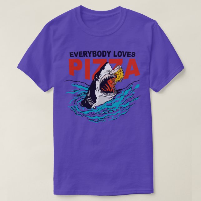 Alle Lieben Pizza essen letzte Scheibe T-Shirt (Design vorne)