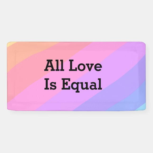 Alle Lieben sind gleich Regenbogenstolz Monat LGBT Banner (Horizontal)