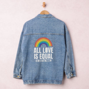 Alle Lieben sind gleichberechtigte LGBT-Rechte-Rai Jeansjacke