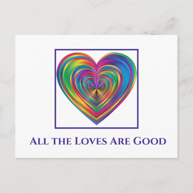 Alle Lieben sind gut Postkarte (Vorderseite)