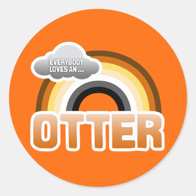 Alle Lieben und Otter Runder Aufkleber (Vorderseite)
