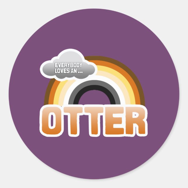 Alle Lieben und Otter Runder Aufkleber (Vorderseite)