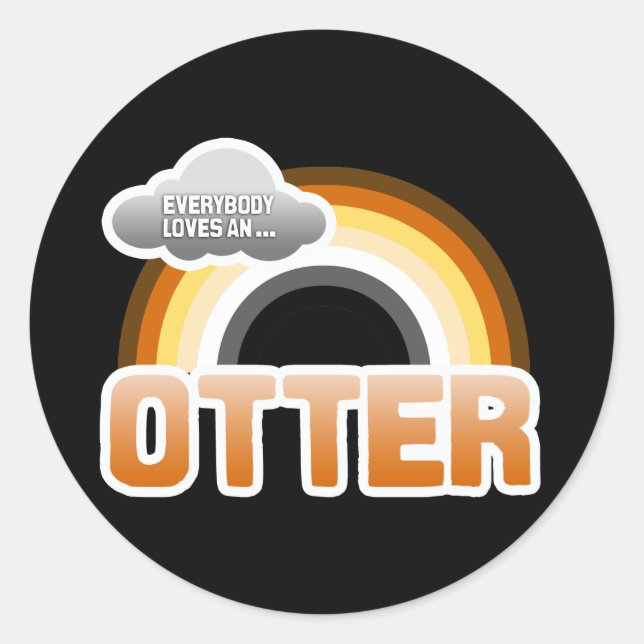 Alle Lieben und Otter Runder Aufkleber (Vorderseite)