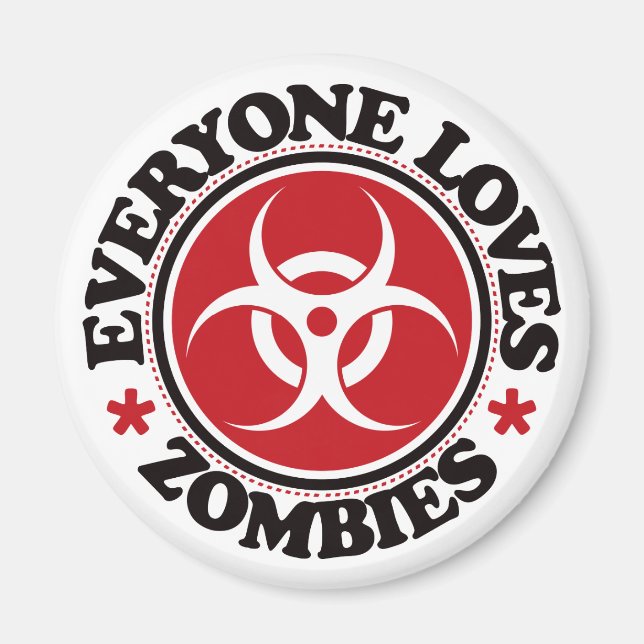 Alle Lieben Zombies - Rot Magnet (Vorne)