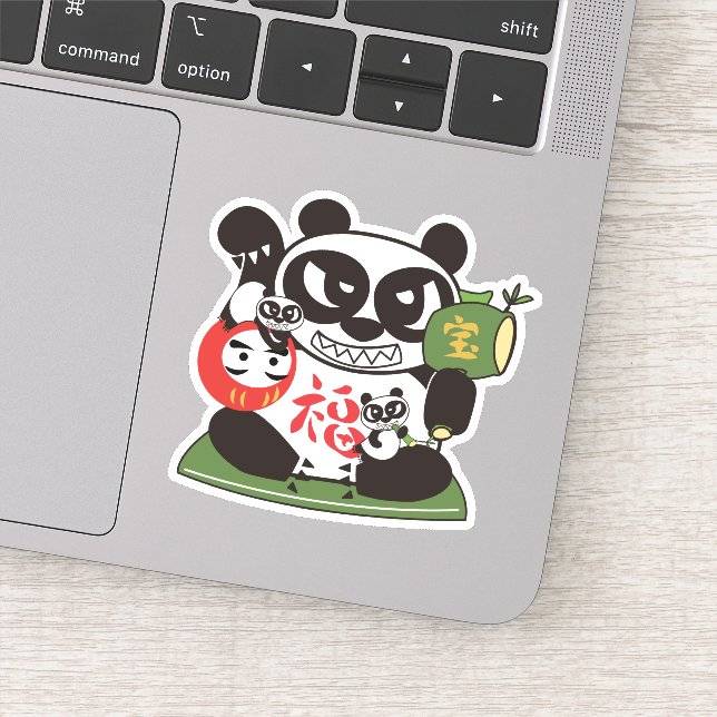Alle Lucky Panda Gott Aufkleber (Detail)